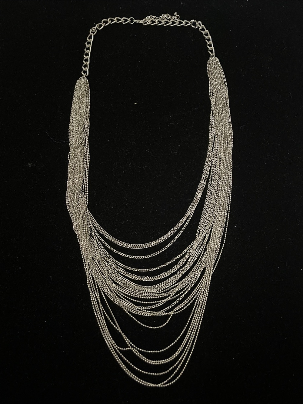 Silver Multi-Strand Layered Necklace - Women Jewelry